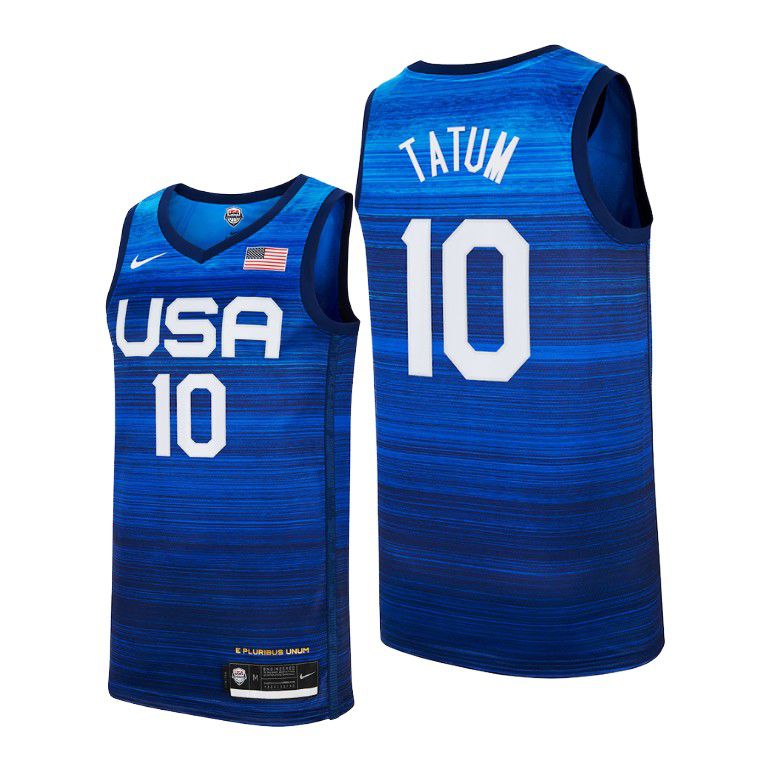2021 Olympic USA #10 Tatum Blue Nike NBA Jerseys